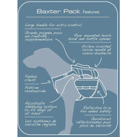 Kurgo Big Baxter Pet Backpack - Big Dogs - Black/Orange