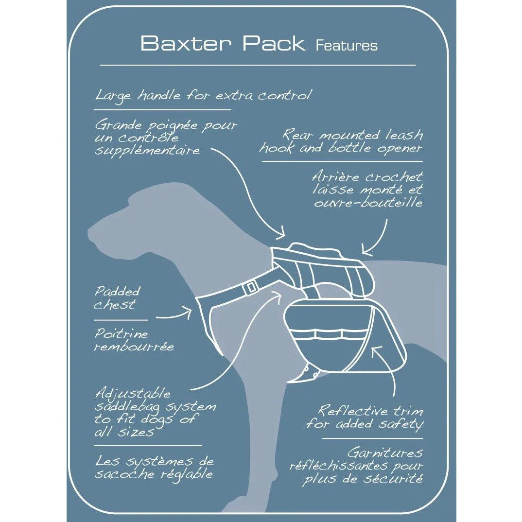 Kurgo Big Baxter Pet Backpack - Big Dogs - Barn Red