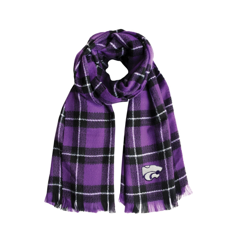 KS State Wildcats Plaid Blanket Scarf