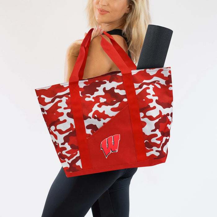 WI Badgers Super-Duty Camo Tote