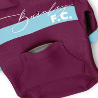 Burnley FC 25/26 Home Kit-Inspired Zip-Up Hoodie