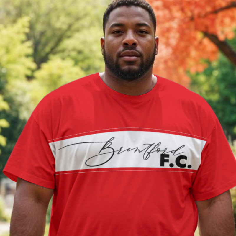 Brentford FC 25/26 Home Kit Inspired Unisex Basic T-shirt