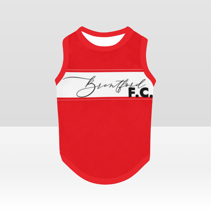Brentford FC 25/26 Home Inspired Pet Graphic Tee Shirt (Sizes XS-Small)