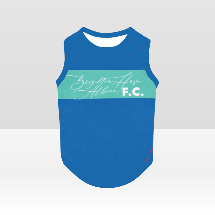 Brighton & Hove Albion FC 25/26 Home Inspired Pet Graphic Tee Shirt (Sizes XS-Small)