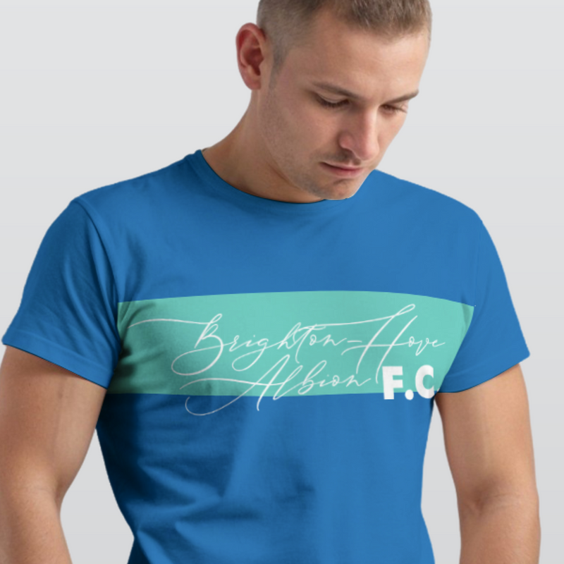 Brighton & Hove Albion FC 25/26 Home Kit Inspired Unisex Basic T-shirt