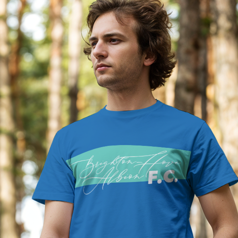 Brighton & Hove Albion FC 25/26 Home Kit Inspired Unisex Basic T-shirt