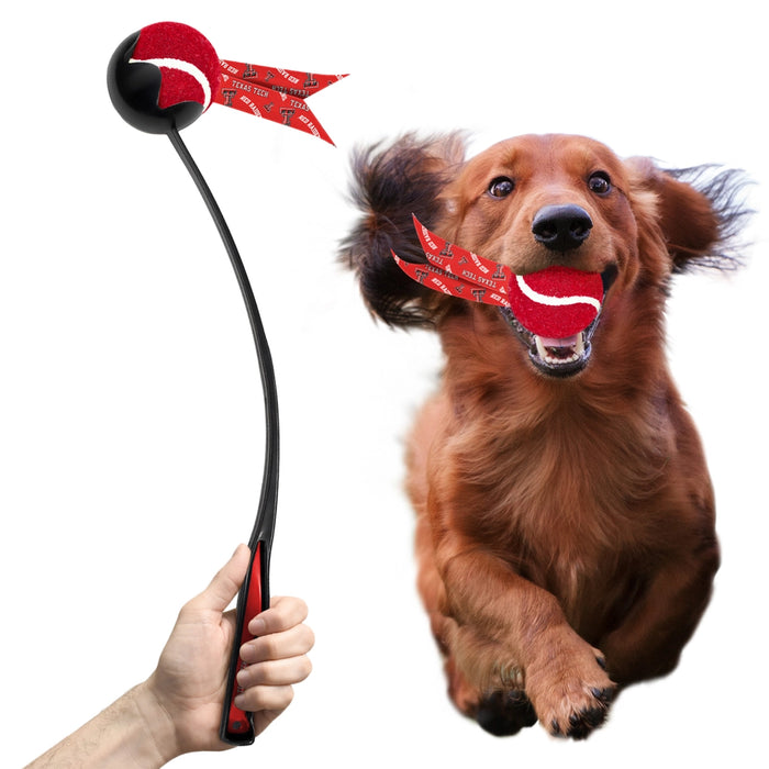 TX Tech Red Raiders Pet Ball Launcher Toy