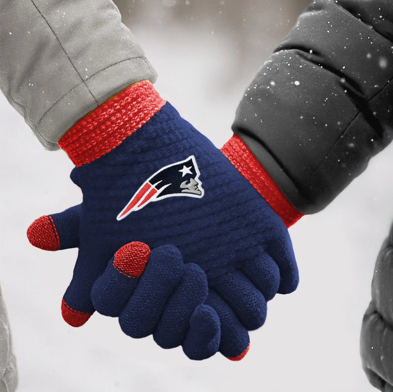 New England Patriots Waffle Knit Gloves