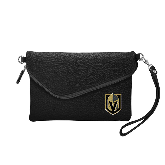 Vegas Golden Knights Fold-Over Crossbody Pebble Purse