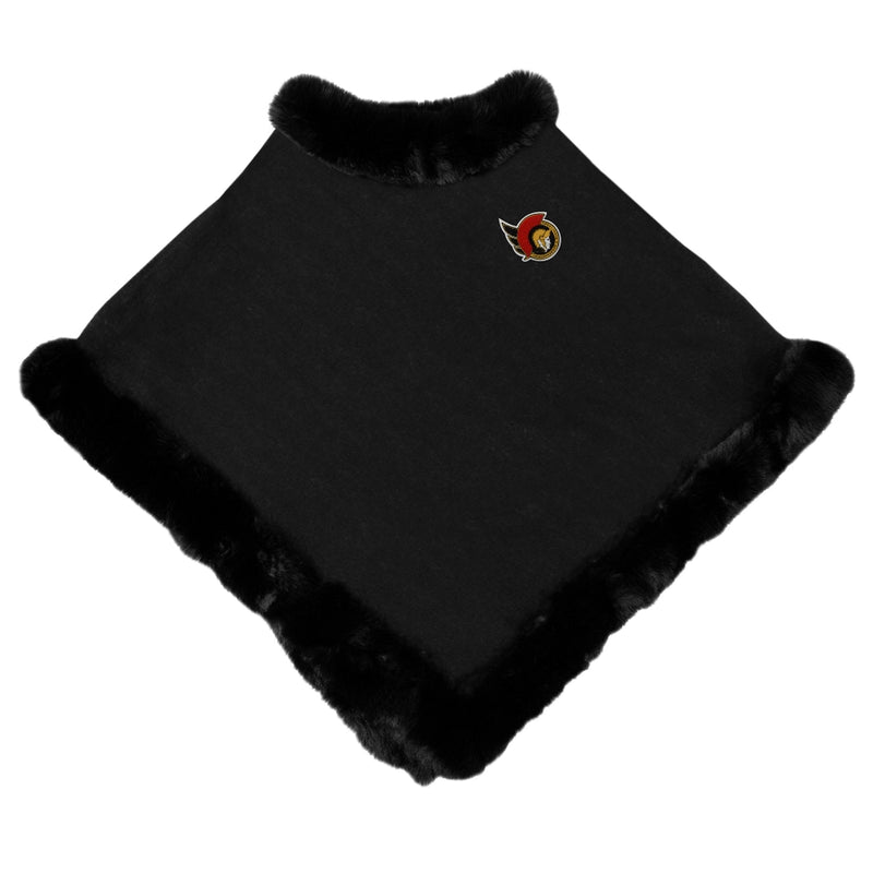 Ottawa Senators Fur Trim Poncho