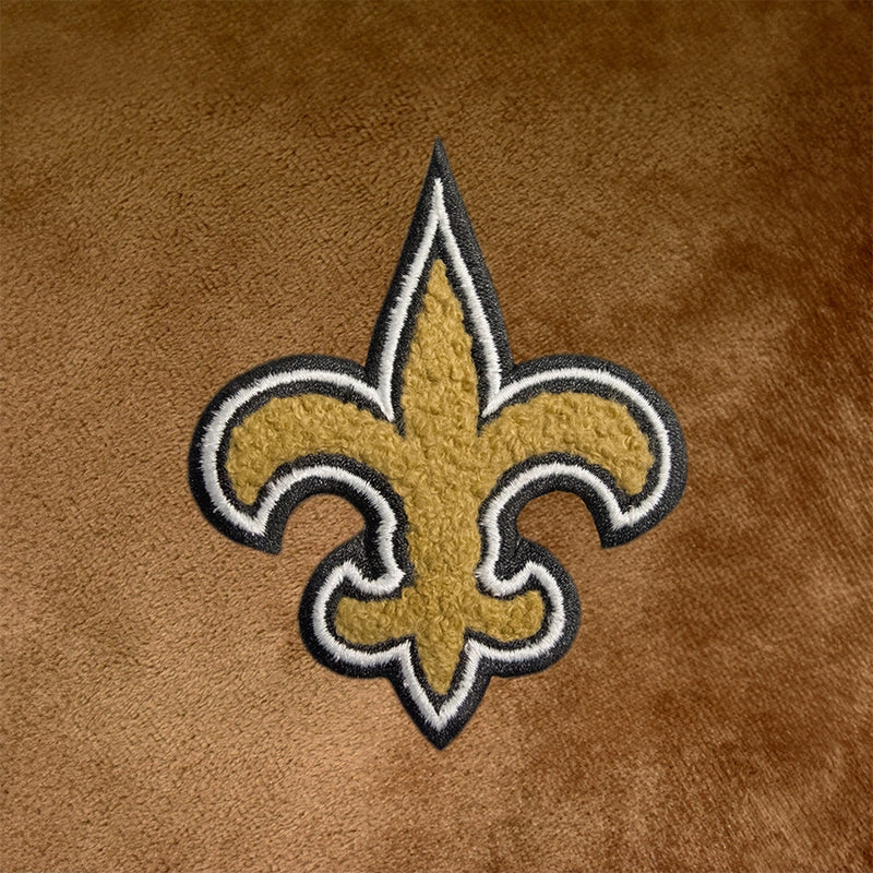 New Orleans Saints Fur Trim Poncho