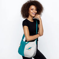 Miami Dolphins Pebble Split Hobo Handbag