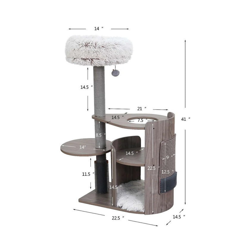Cullen Arc Modern Multi-Activity Handmade Cat Tower