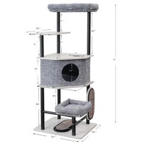 Grayson-Industrial Style Large Modern Handmade Cat Tower