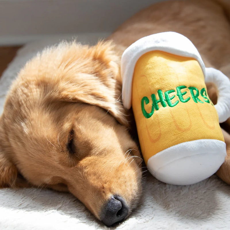 Cheers Mug Plush Dog Toy