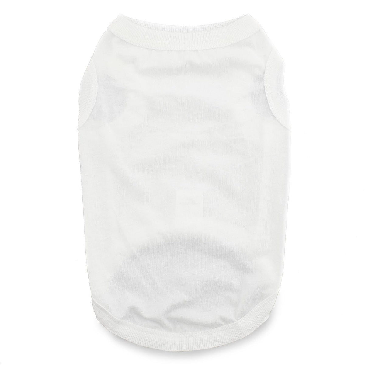 Big Dog White Cotton Sleeveless Pet Shirt
