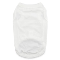 Big Dog White Cotton Sleeveless Pet Shirt
