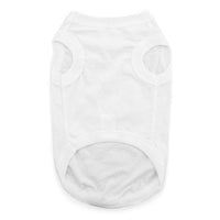 Big Dog White Cotton Sleeveless Pet Shirt