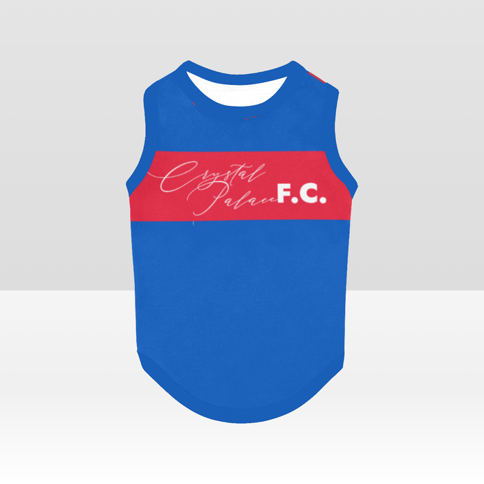 Crystal Palace FC 25/26 Home Inspired Pet Graphic Tee Shirt (Sizes XS-Small)
