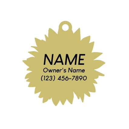 Sunflower Pet ID Tag