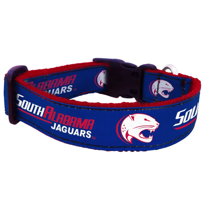 South Alabama Jaguars Nylon Dog Collar and Leash