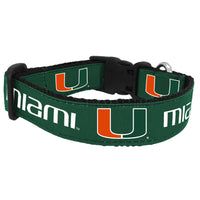 Miami Hurricanes Nylon Dog Collar or Leash