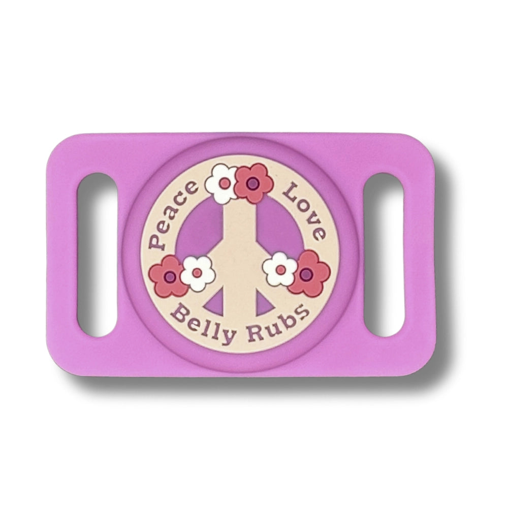 Peace, Love, Belly Rubs AirTag Holder