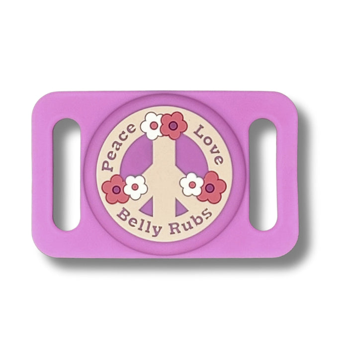 Peace, Love, Belly Rubs AirTag Holder