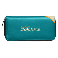 Miami Dolphins Curve Zip Organizer Wallet