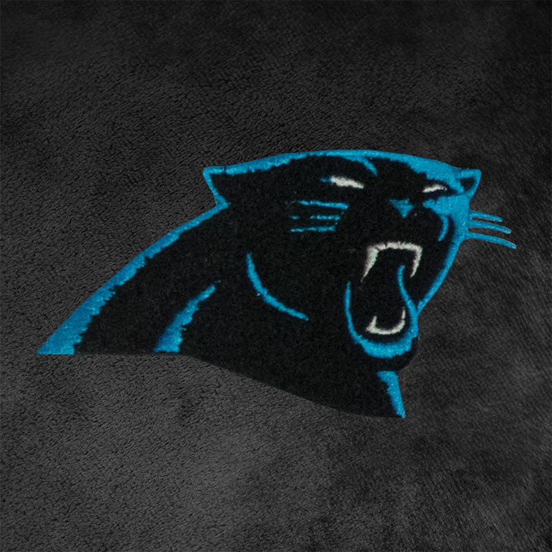 Carolina Panthers Fur Trim Poncho