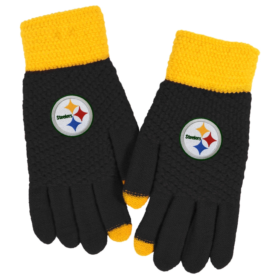Pittsburgh Steelers Waffle Knit Gloves