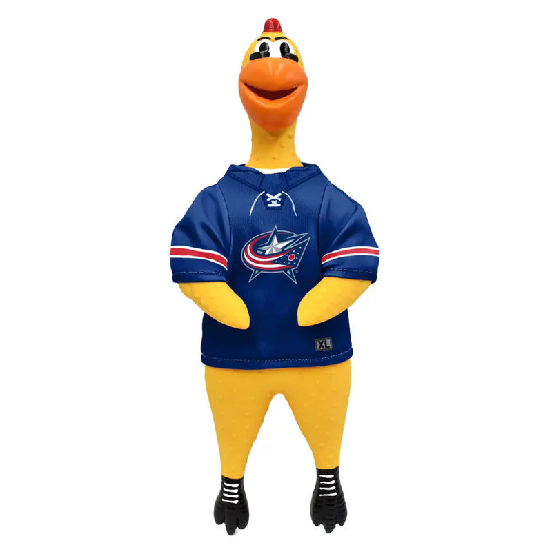 Columbus Blue Jackets Rubber Chicken Pet Toy