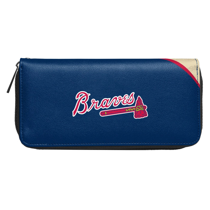 Atlanta Braves Curve Zip Organizer Wallet