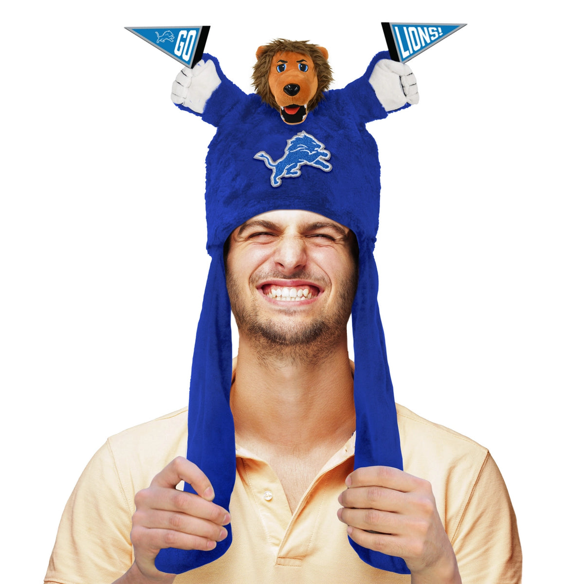 Detroit Lions Mascot Cheering Sidekick Hat