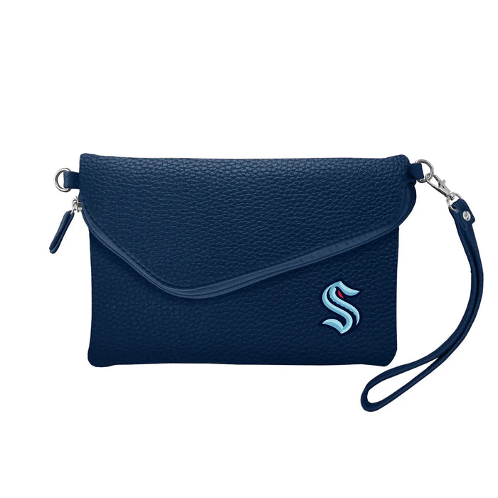 Seattle Kraken Fold-Over Crossbody Pebble Purse