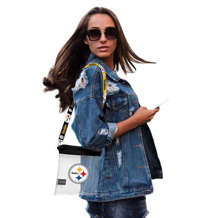 Pittsburgh Steelers Clear Pattern Strap Bag