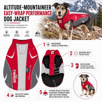 Dog Helios ® Altitude-Mountaineer Wrap-Hook-and-Loop Waterproof Dog Coat