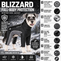 Dog Helios ® Blizzard Full-Bodied Adjustable and 3M Reflective Dog Jacket