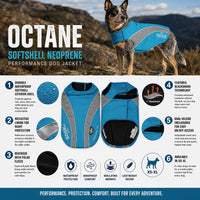 Dog Helios ® Octane Reflective Soft-Shell Neoprene Performance Dog Coat