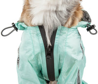 Dog Helios ® 'Torrential Shield' Waterproof and Adjustable Full Body Dog Raincoat