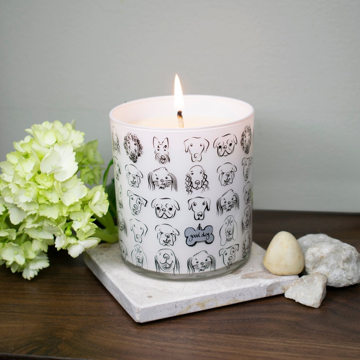 Dogs with Tag Jar Candle - Rolling in Grass Scent