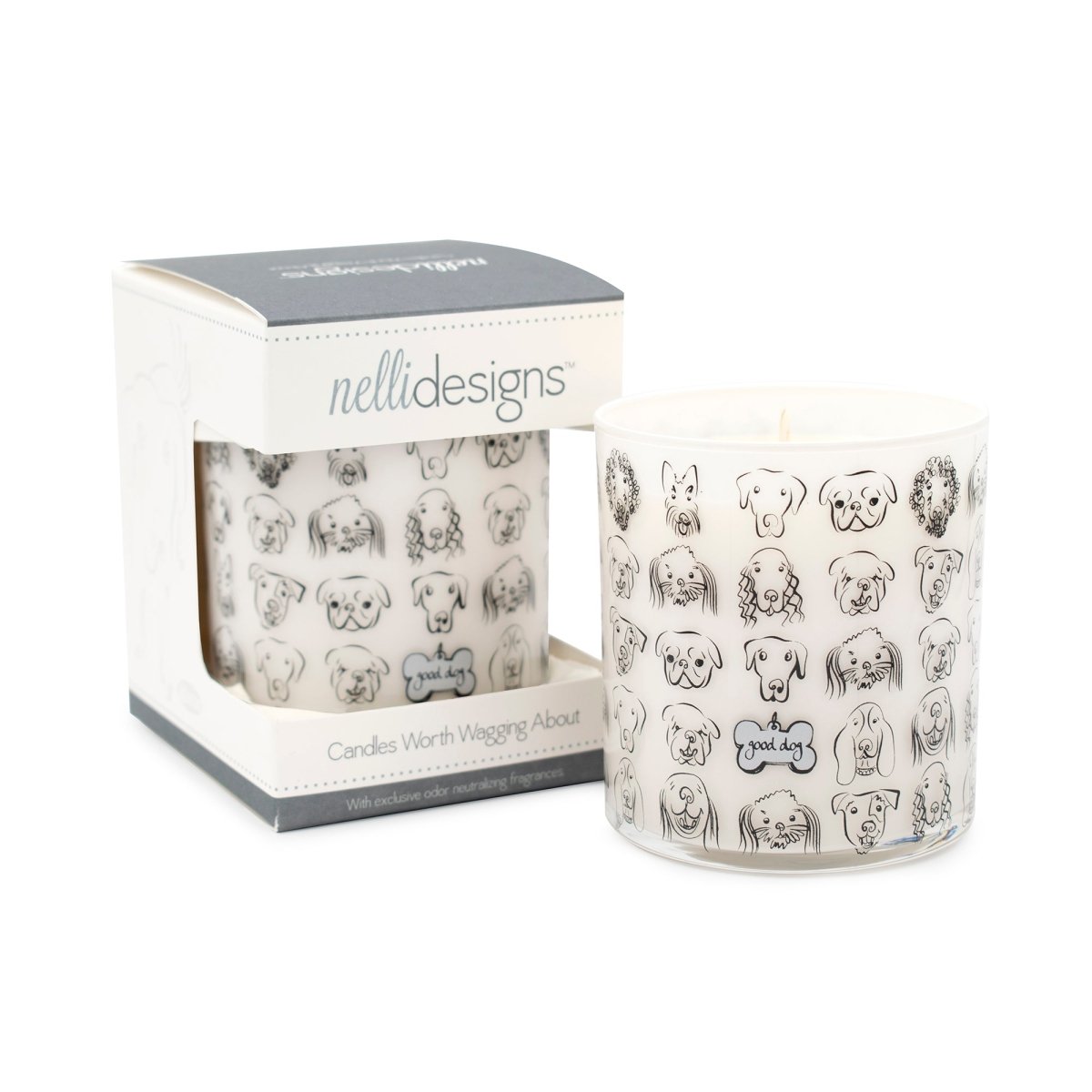 Dogs with Tag Jar Candle - Rolling in Grass Scent