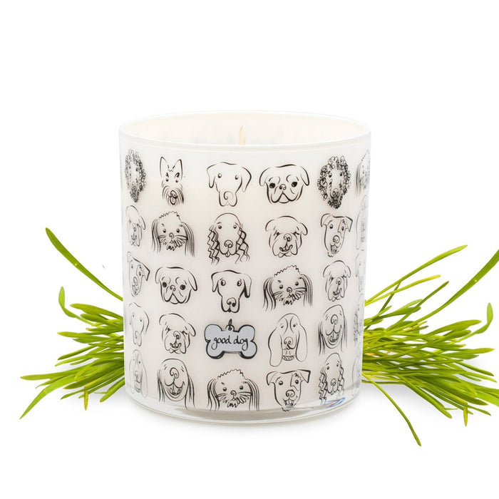 Dogs with Tag Jar Candle - Rolling in Grass Scent