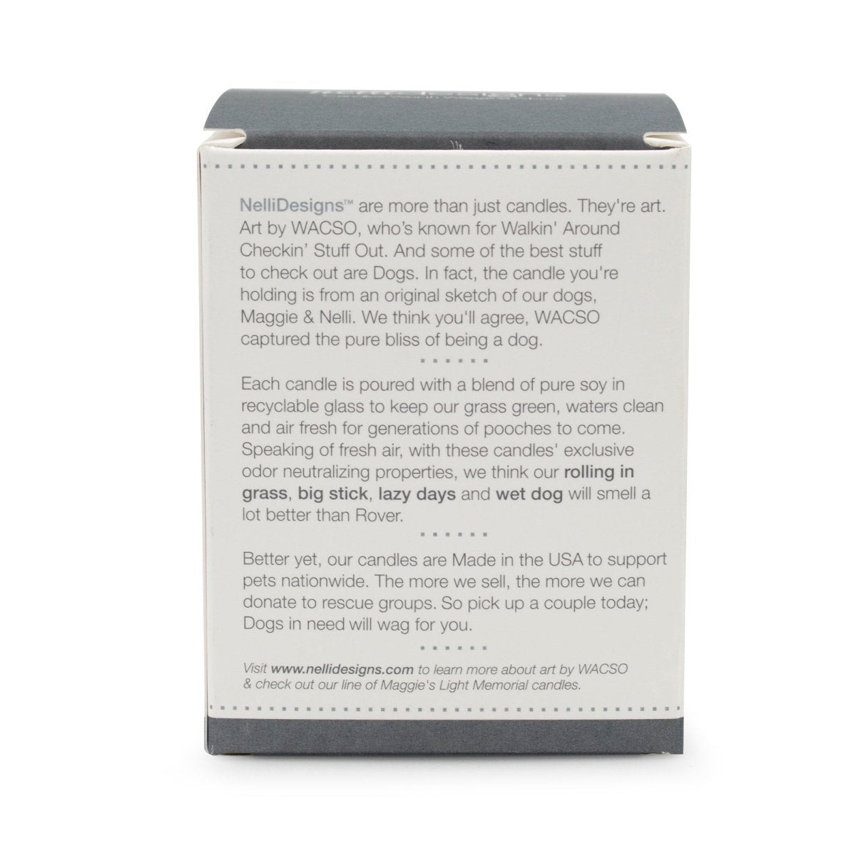 Dogs with Tag Jar Candle - Rolling in Grass Scent
