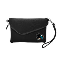 San Jose Sharks Fold-Over Crossbody Pebble Purse