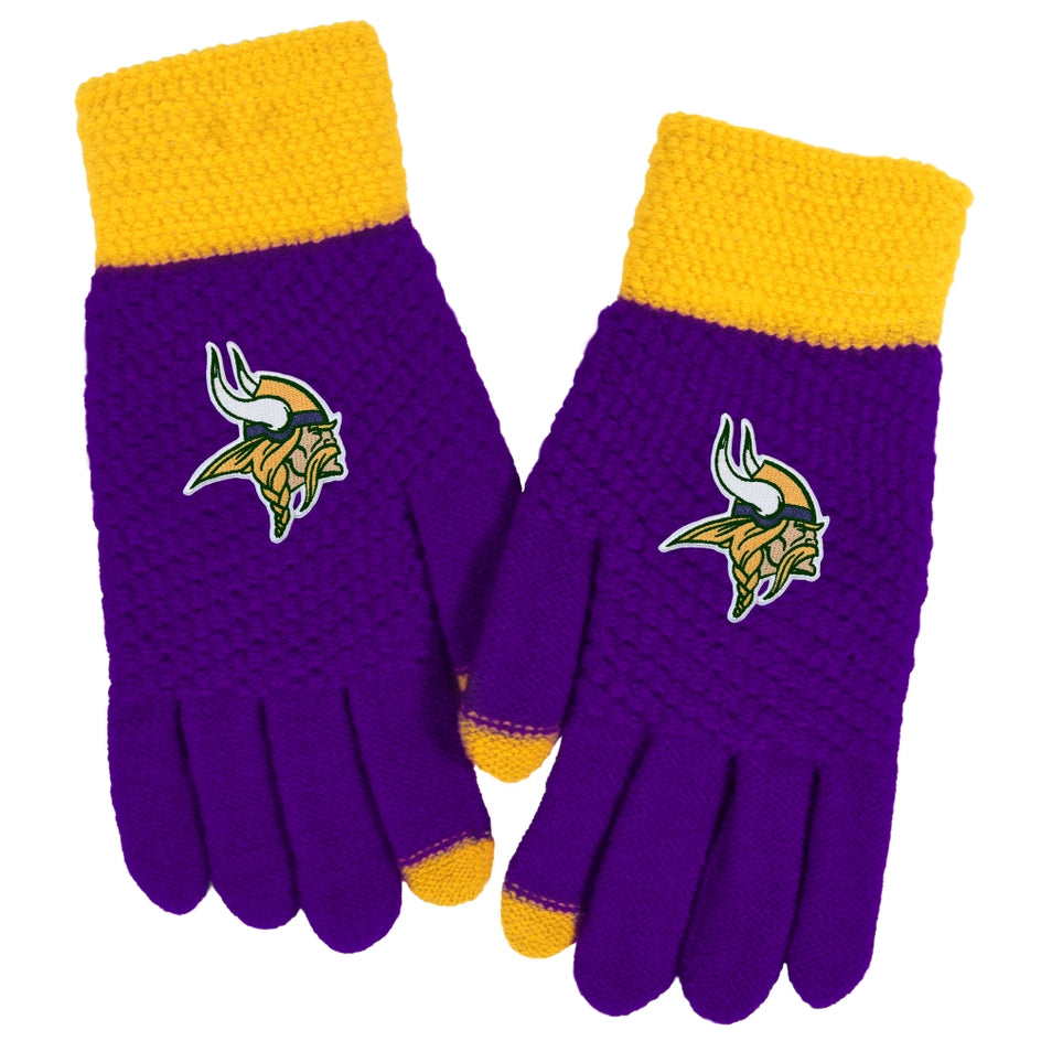 Minnesota Vikings Waffle Knit Gloves
