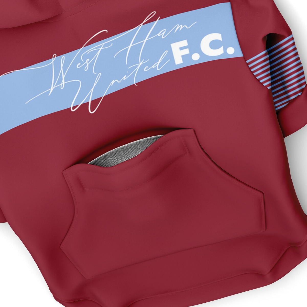 West Ham United FC 25/26 Home Kit-Inspired Zip Hoodie