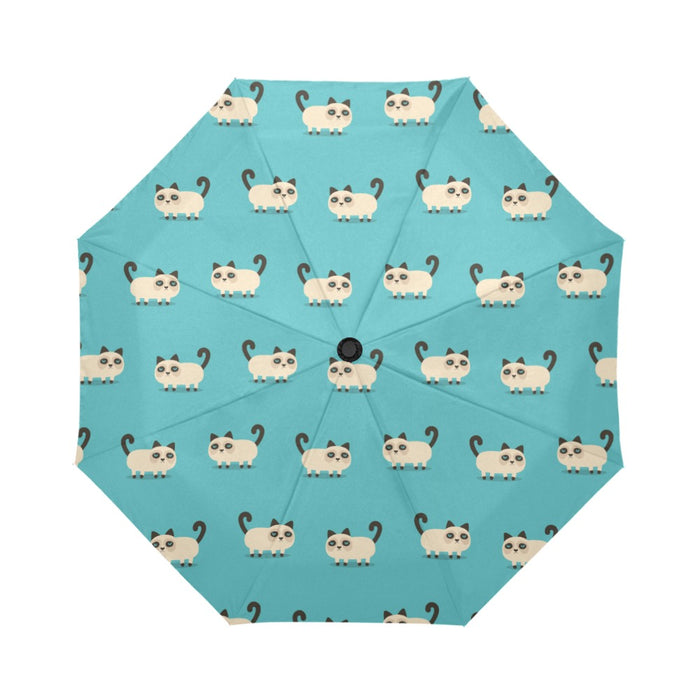 Grumpy Cat Teal Auto Open/Close Umbrella