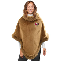 San Francisco 49ers Fur Trim Poncho