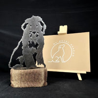 Old English Sheepdog Corten Steel Outdoor Silhouette - Large